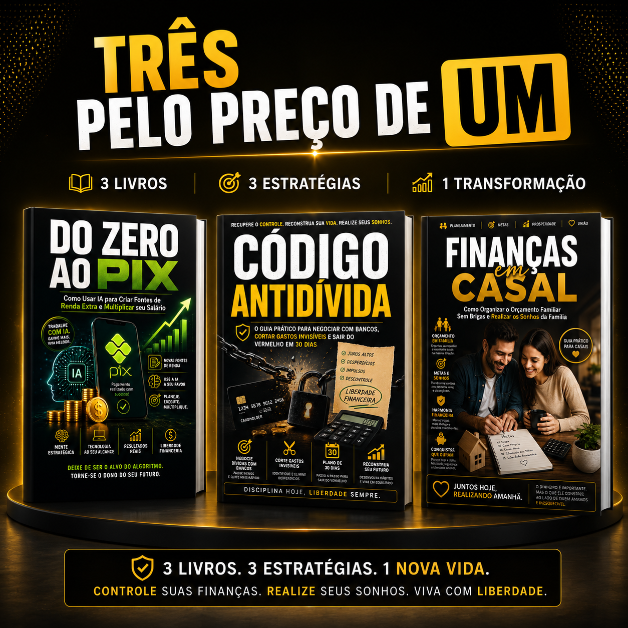 Três livros do Método Liberdade Financeira